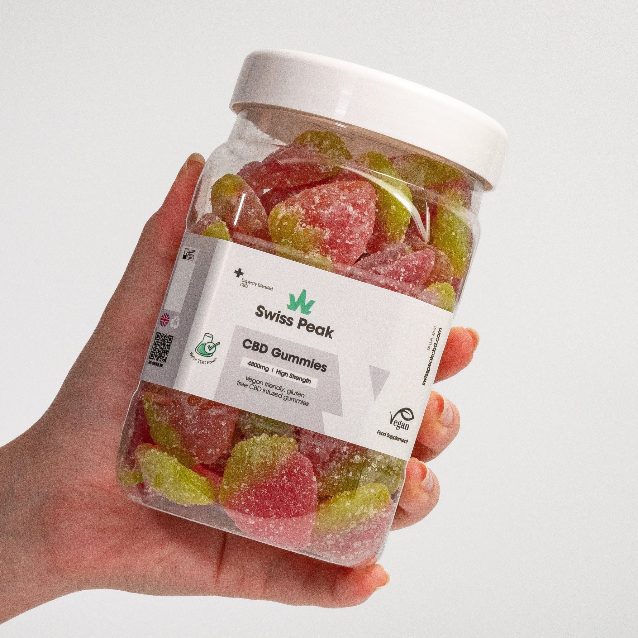 CBD Strawberry Flavoured Gummies 3200mg - 4800mg (New) - SwissPeakCBD